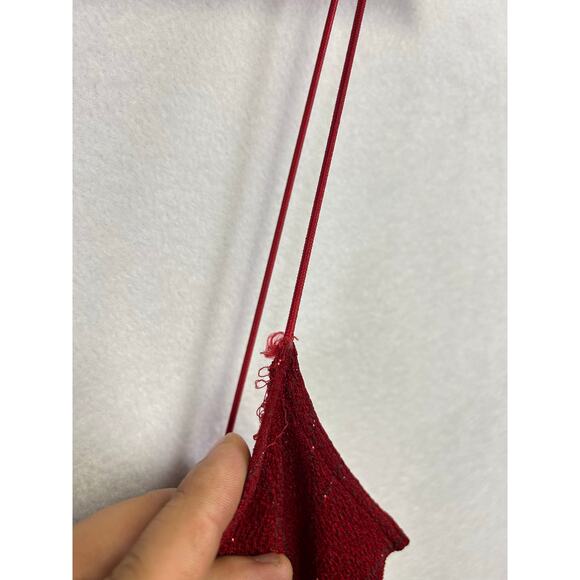 Bryer Too Vintage Y2K Red Glitter One-Shoulder Maxi Formal Event Dress Small - Picture 7 of 11